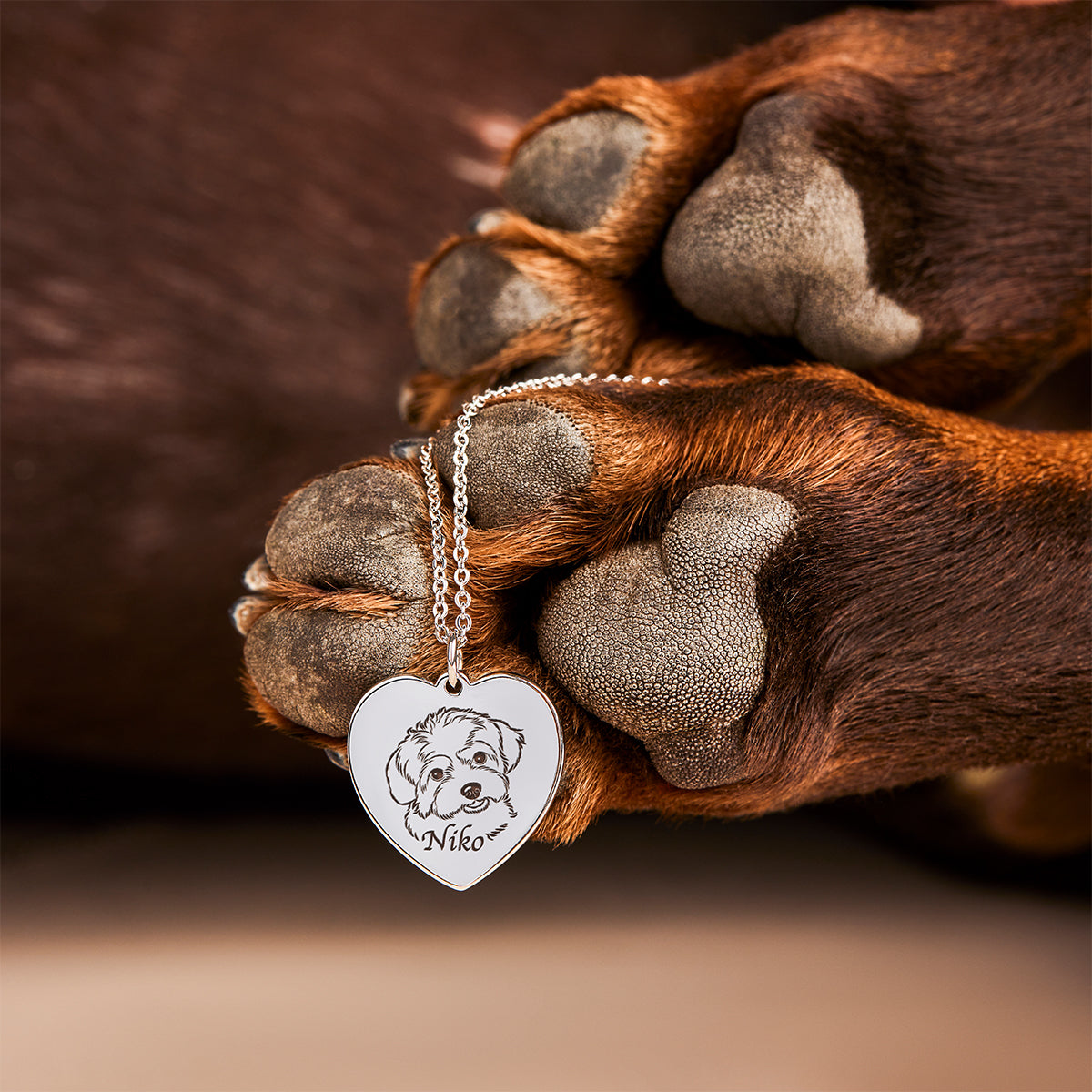 Pawtrait-Herzkette