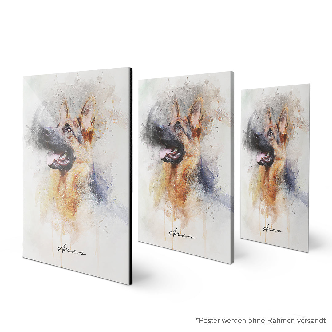 Wasserfarben Pawtrait